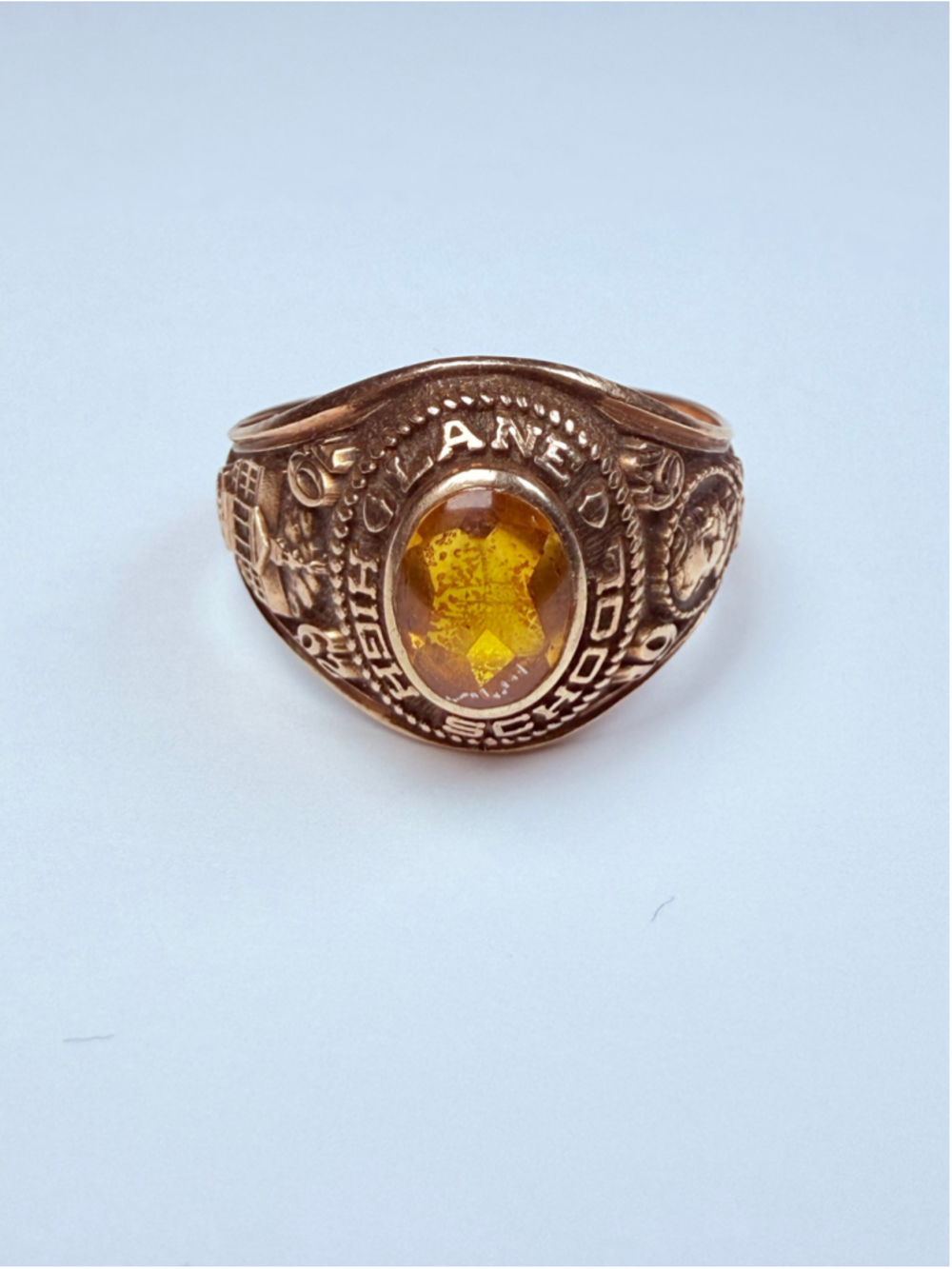 10K Solid Gold Lane High School 1962 Josten Class Ring Charlottesville, Virginia